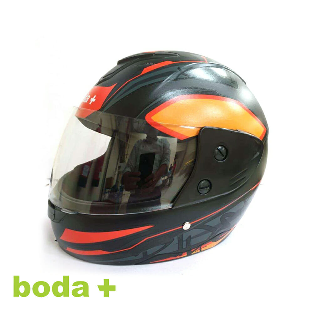 boda+ swara orange decor helmet