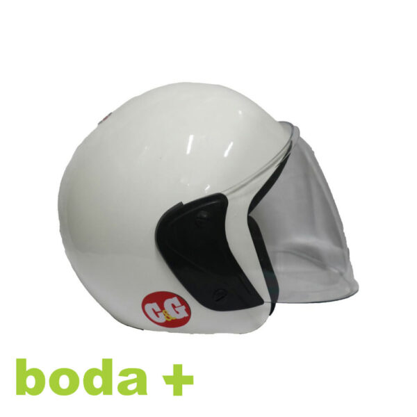 boda+ connect white helmet