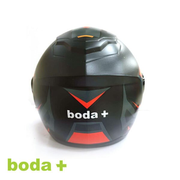 boda+ swara orange decor helmet