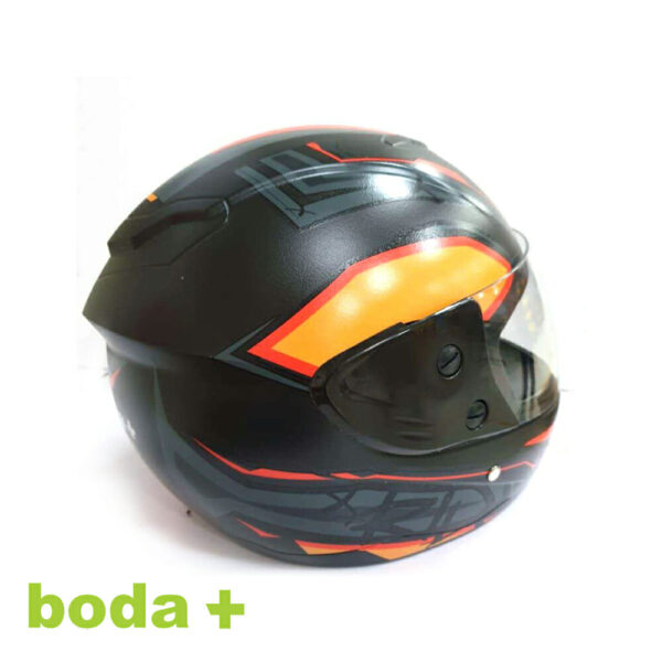 boda+ swara orange decor helmet